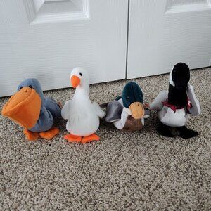 Ty Beanie Baby Bundle - Scoop, Gracie, Jake and Loosy